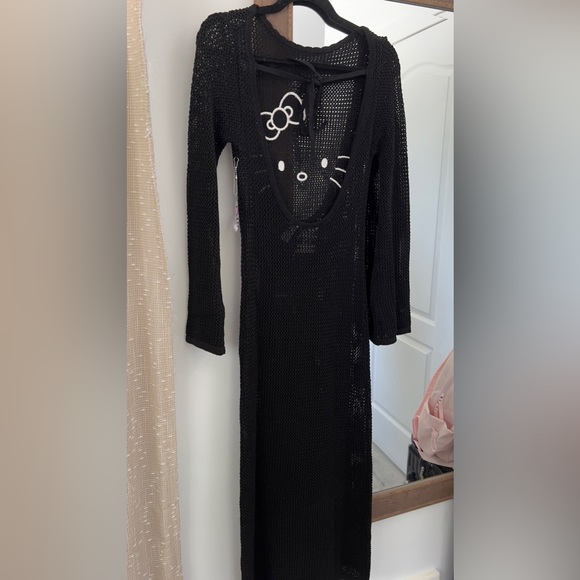 Limited Edition Santio Hello Kitty black knit bikini cover up or summer dress. - Picture 4 of 7